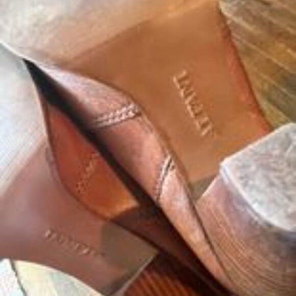 Alfani Brown high heeled leather boots size 7.5 - Picture 2 of 5